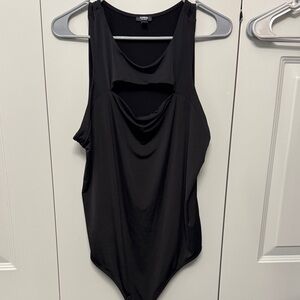 Black Cutout One-Piece Bodysuit